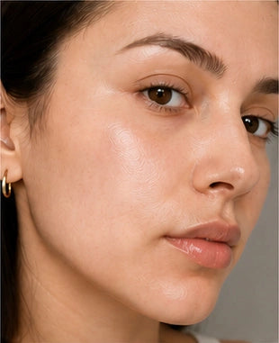 Calmer and more even-looking skin after four weeks of consistent ROSAE use